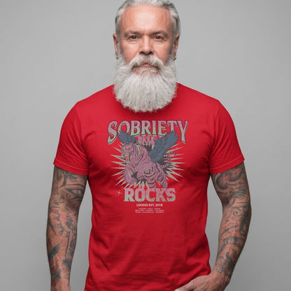 Sobriety Rocks Tour Sober T Shirt product photo (view 10)