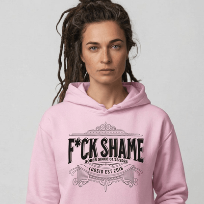 F*ck Shame Recovery Hoodie lifestyle view (view 15)