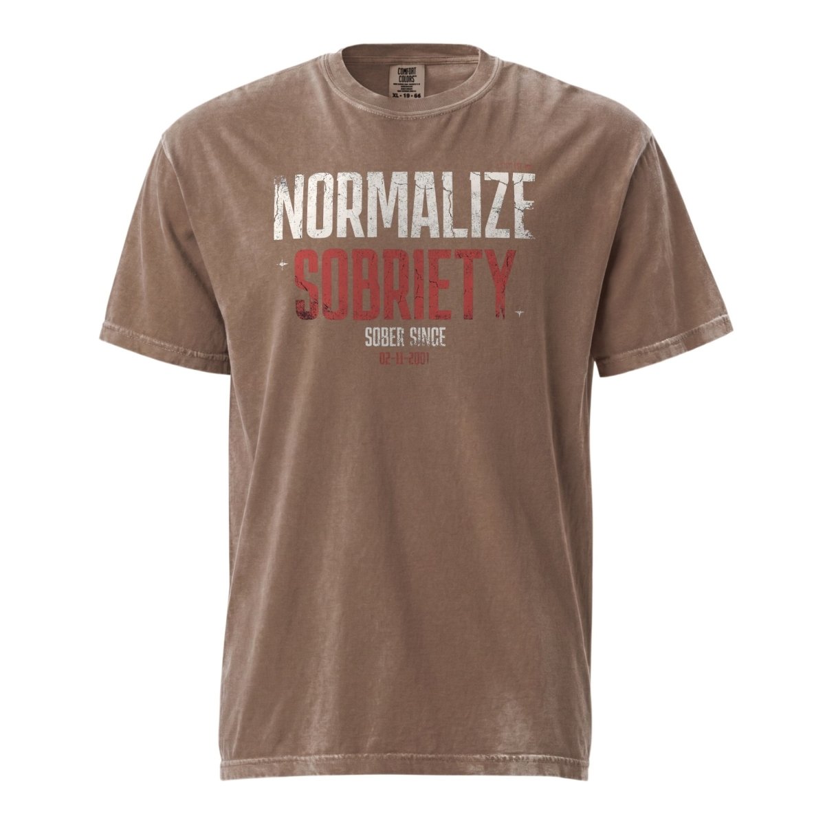 Washed Normalize Sobriety Unisex garment dyed Sober T Shirt product photo (view 20)