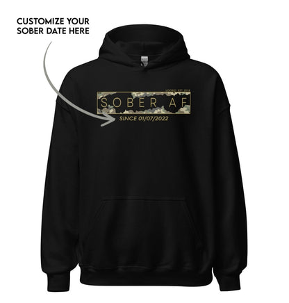 Recovery Hoodie | Men's Sober AF Camo Hoodie