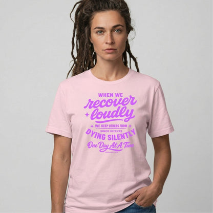 When we recover loudly women Sober T Shirt fit detail (view 19)