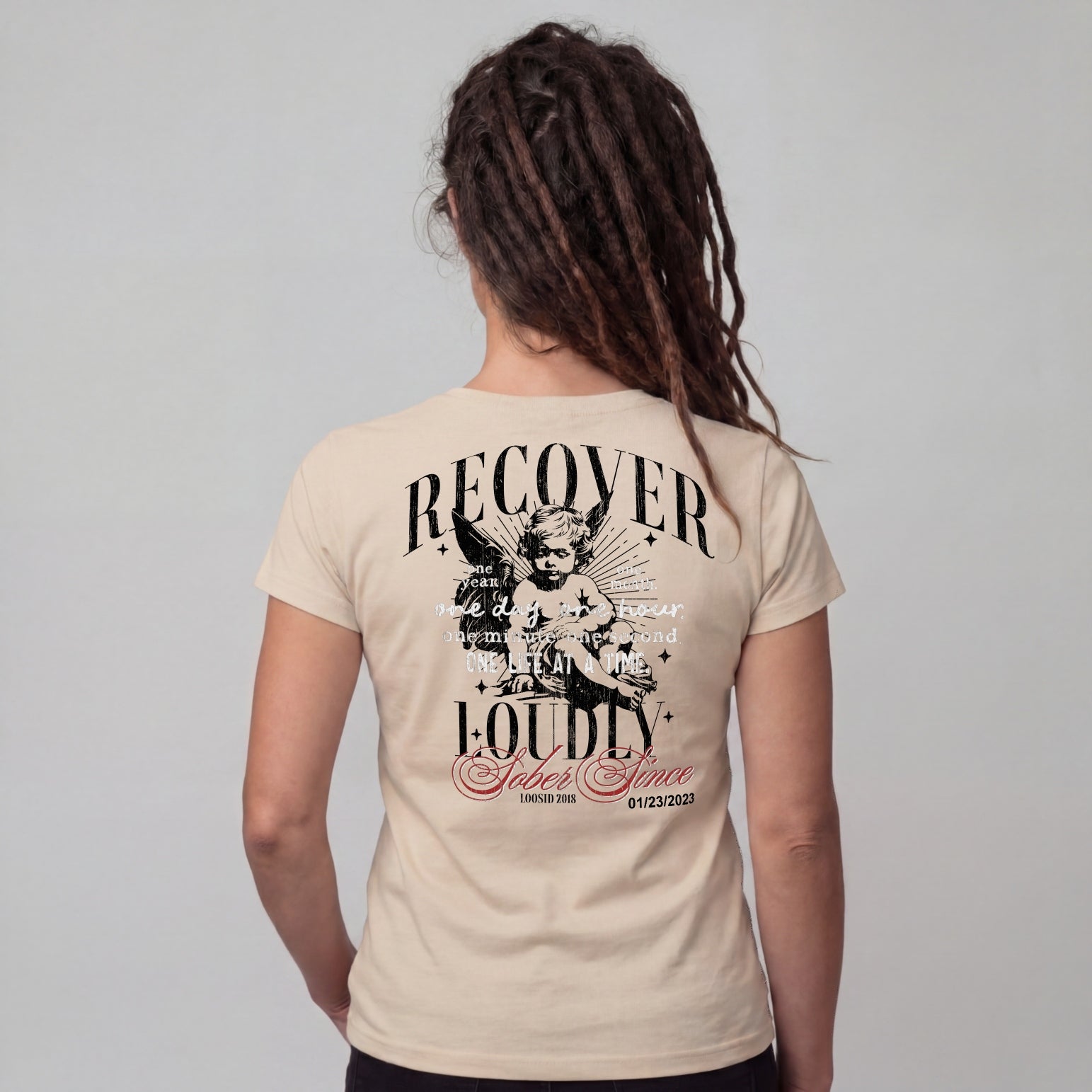 Recover Loudly Limited-Edition Women's T-Shirt with Recovery Date