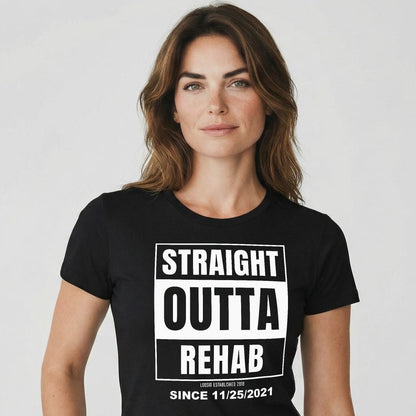 Loosid Straight Outta Rehab Sober T Shirt featuring the design