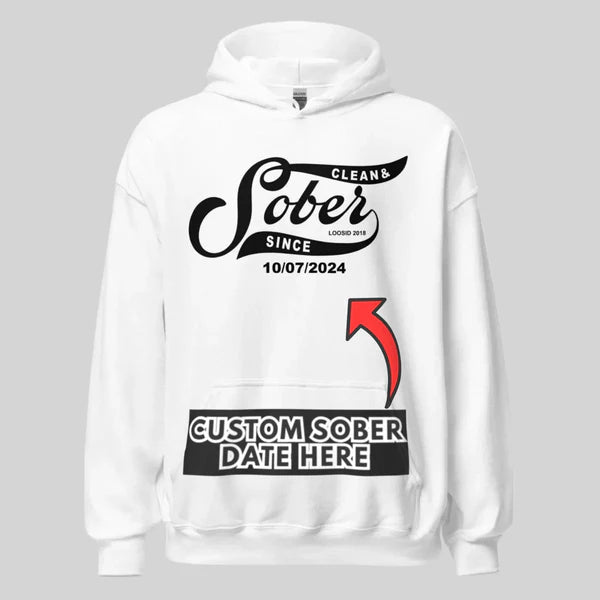 Sober Since Recovery Hoodie featuring the design (view 31)