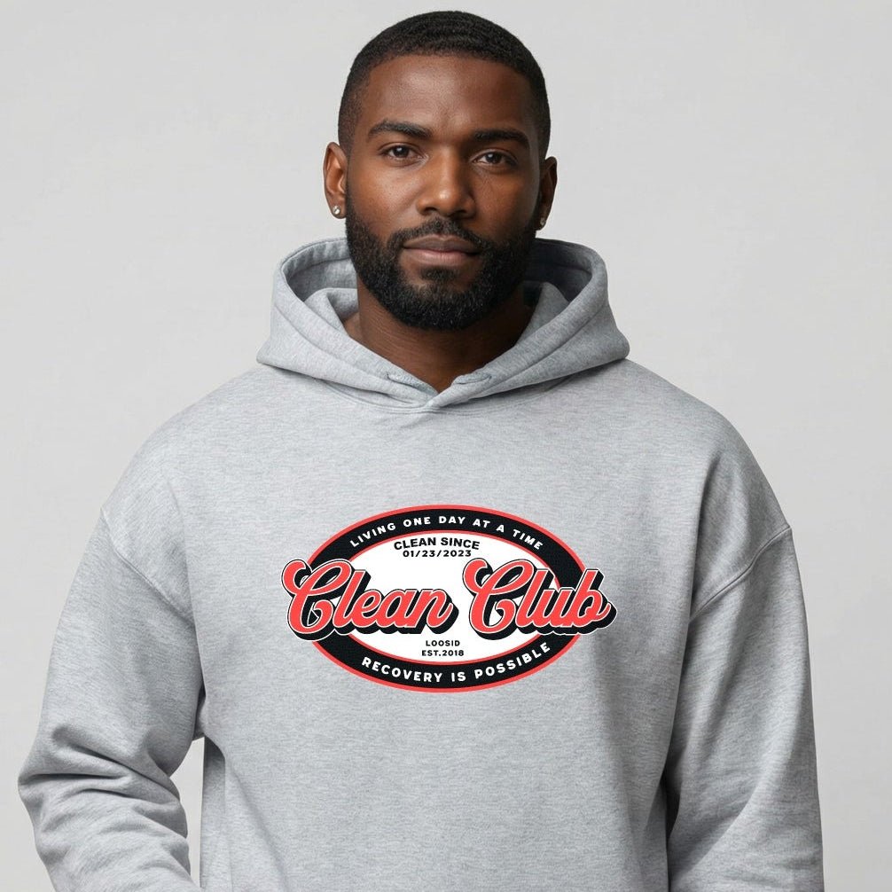 Clean Club Badge Recovery Hoodie close-up view (view 12)