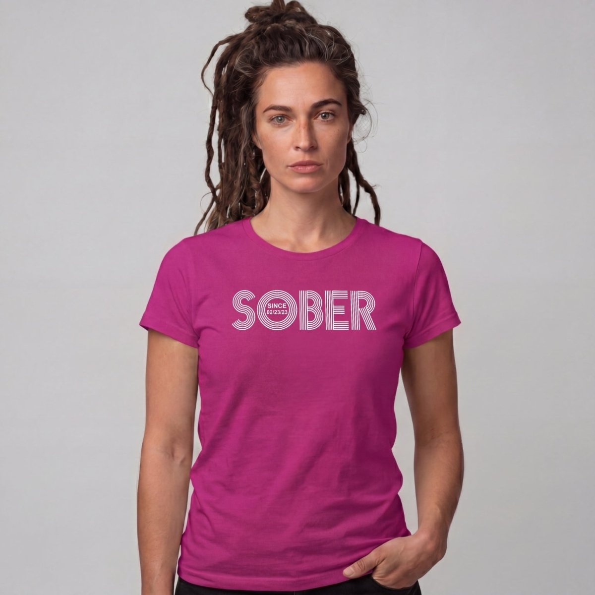Sober T Shirt | Women's Retro Sober Since Tee