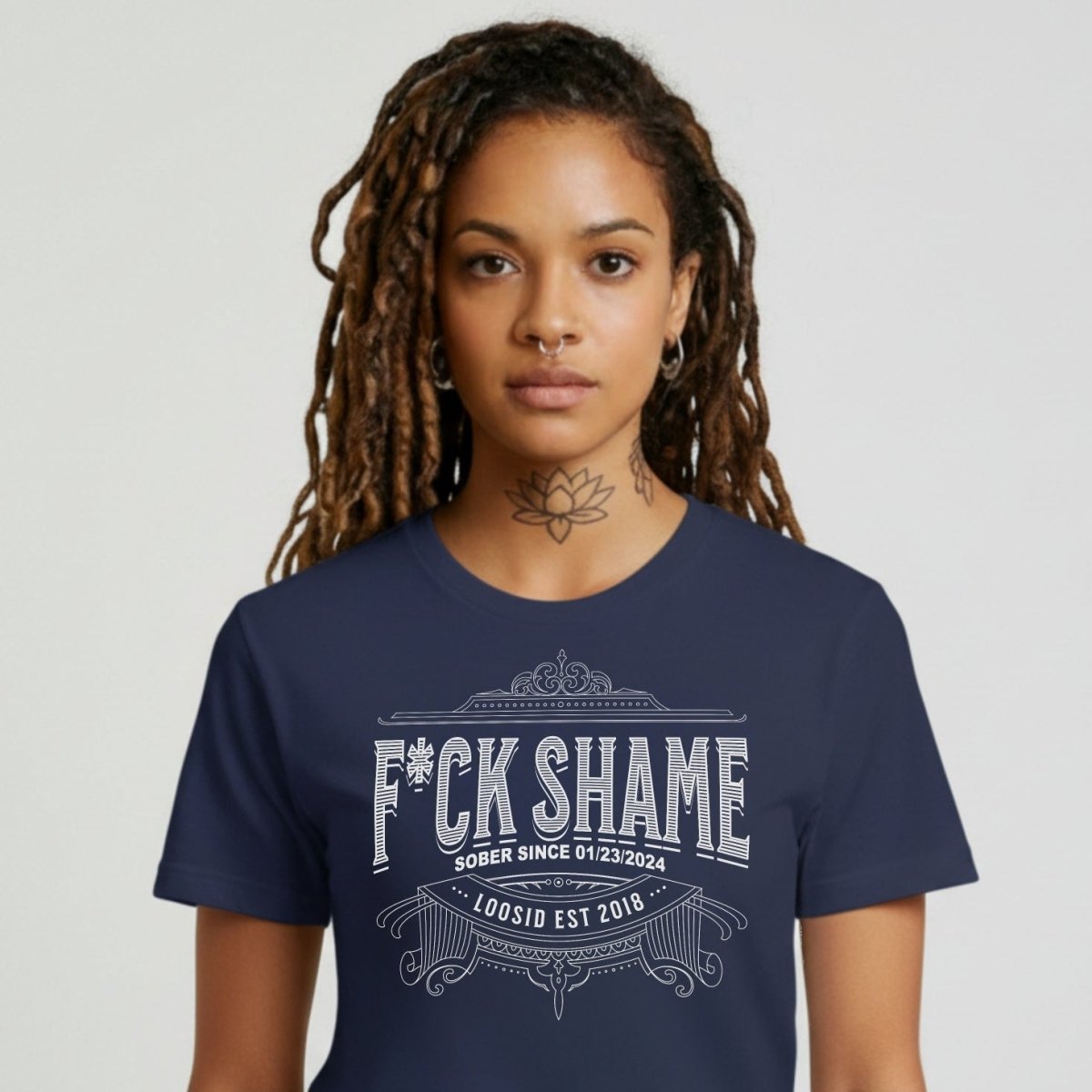 F*ck Shame Sober T Shirt lifestyle view (view 25)