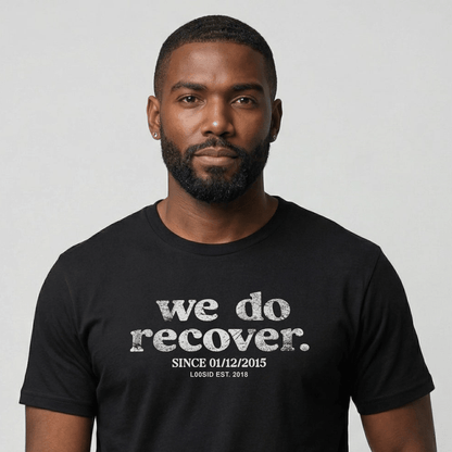 We Do Recover Men's Personalized Sober T Shirt