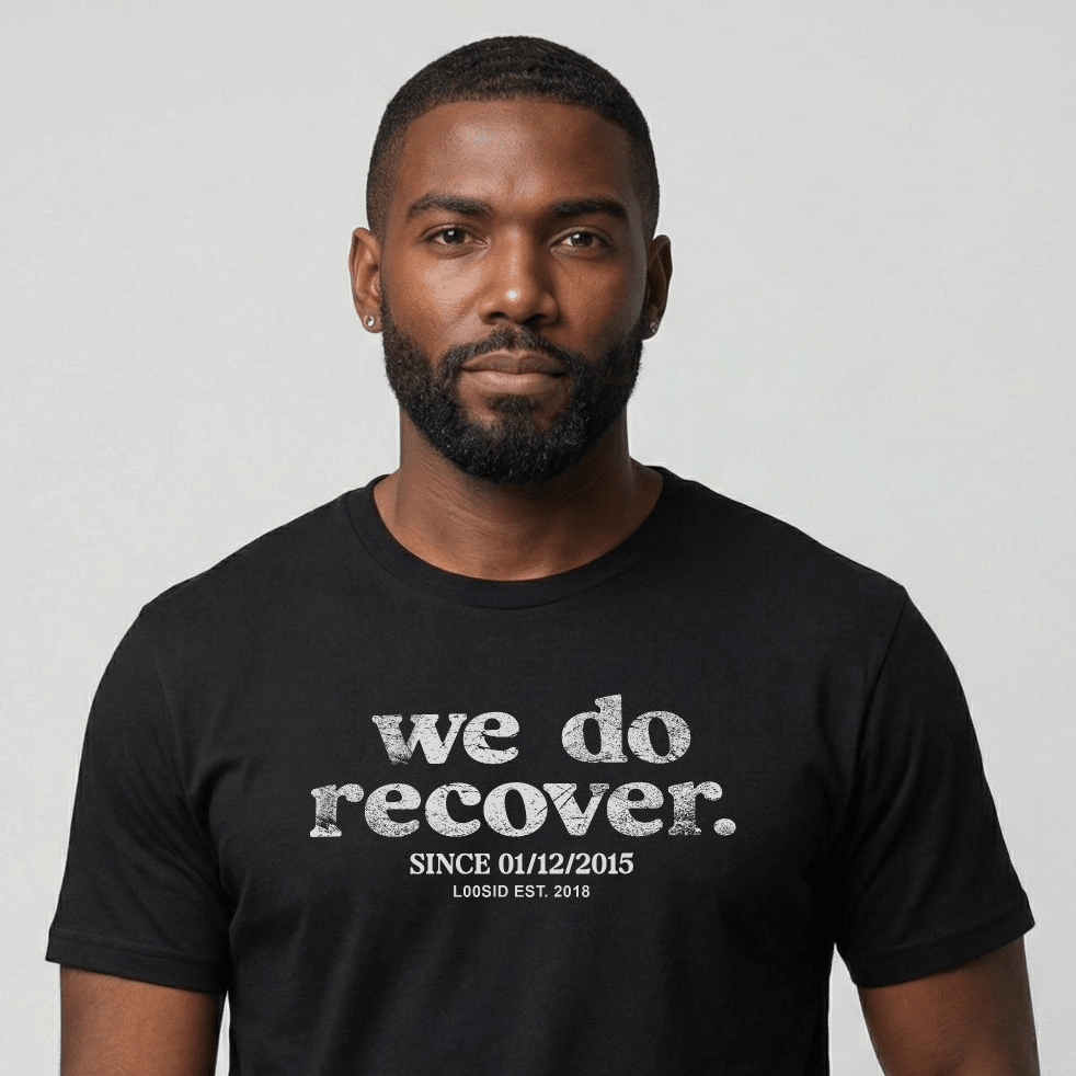 We Do Recover Men's Personalized Sober T Shirt