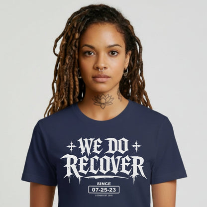 We Do Recover Female Sober T Shirt fit detail (view 9)