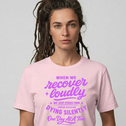 When we recover loudly women Sober T Shirt packaging detail (view 18)