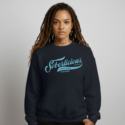 Soberlicious Recovery Hoodie flat lay styled image (view 13)