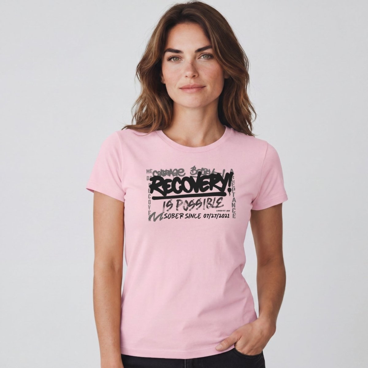 Sober T Shirt | Women's Recovery Is Possible Tee