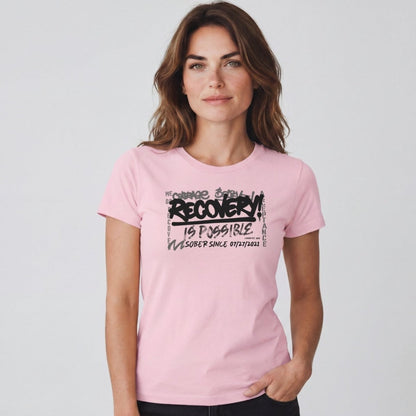 Sober T Shirt | Women's Recovery Is Possible Tee