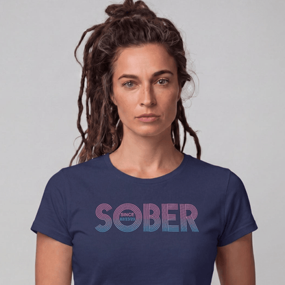 Sober T Shirt | Women's Retro Sober Since Tee