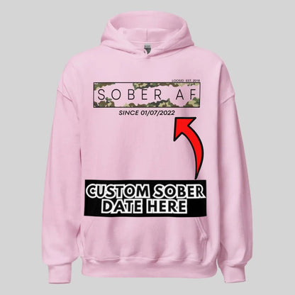 Sober AF Camo Recovery Hoodie product photo (view 30)