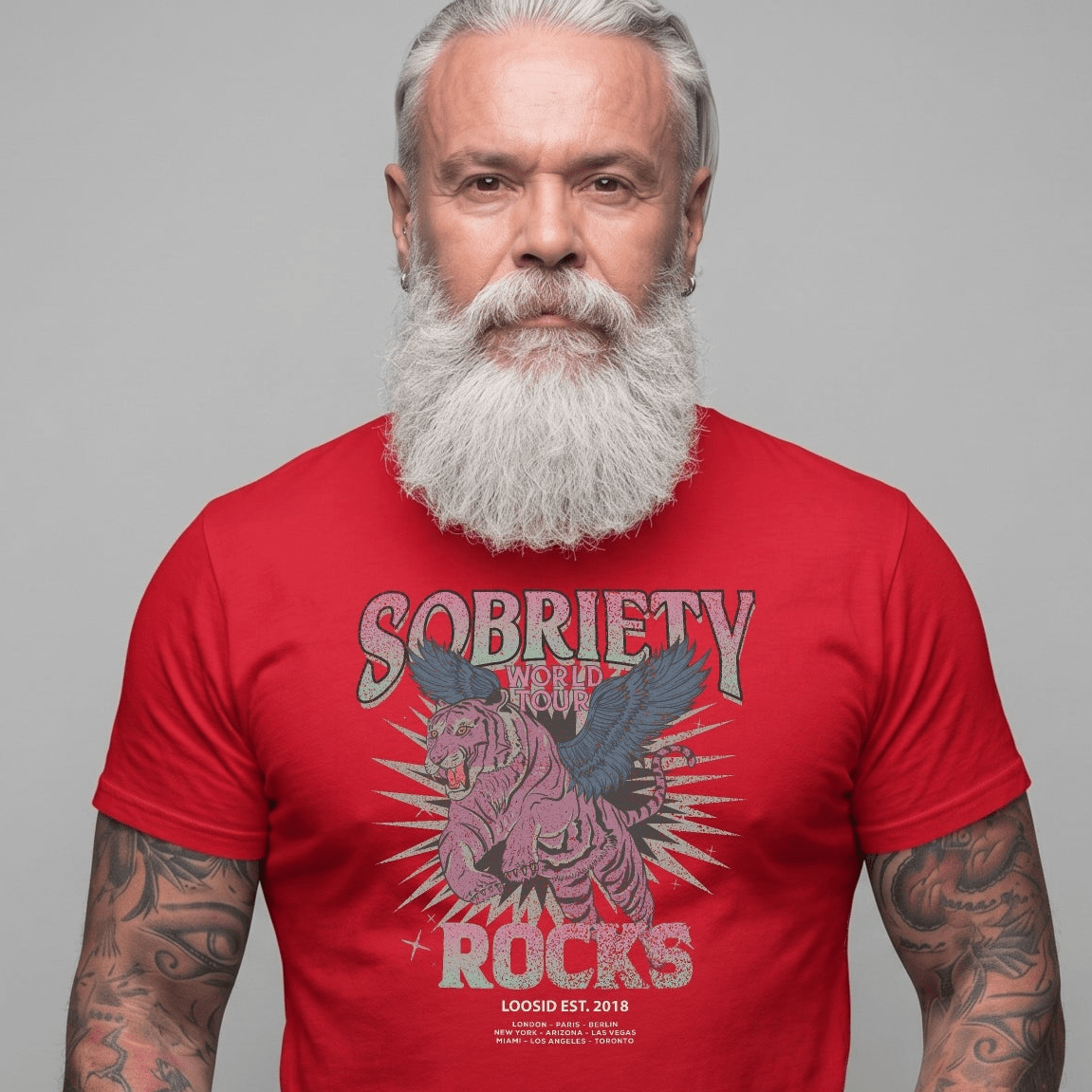 Sobriety Rocks Tour Sober T Shirt fit detail (view 9)