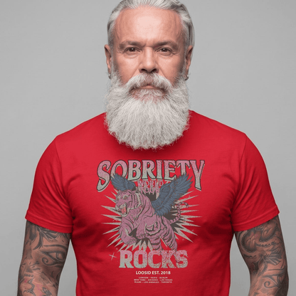 Sobriety Rocks Tour Sober T Shirt fit detail (view 9)