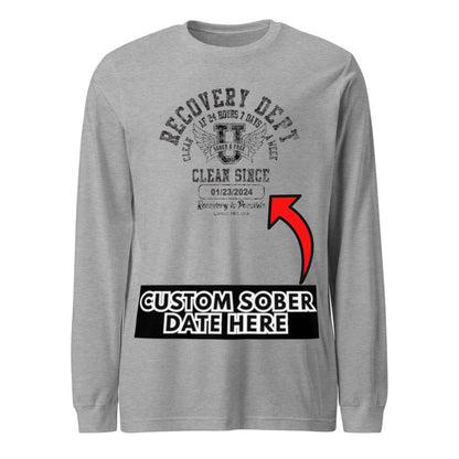 Recovery Dept Clean AF 24 7 Long Sleeve Sober T Shirt product photo (view 20)
