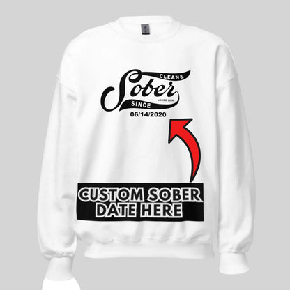 Sober Since Recovery Hoodie fit detail (view 19)