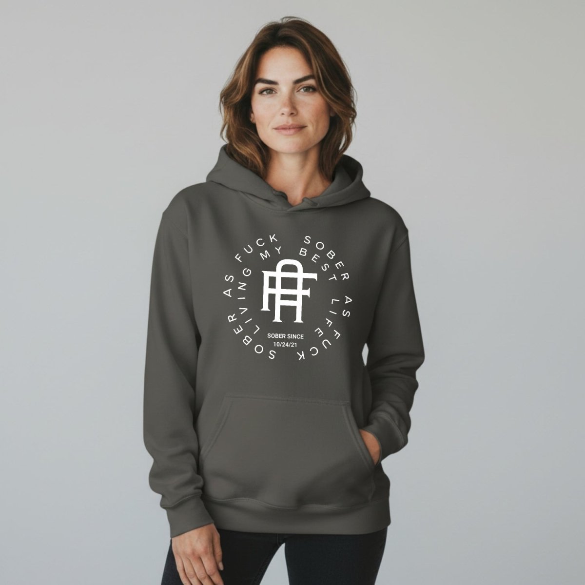 Living My Best Life Recovery Hoodie featuring the design (view 41)