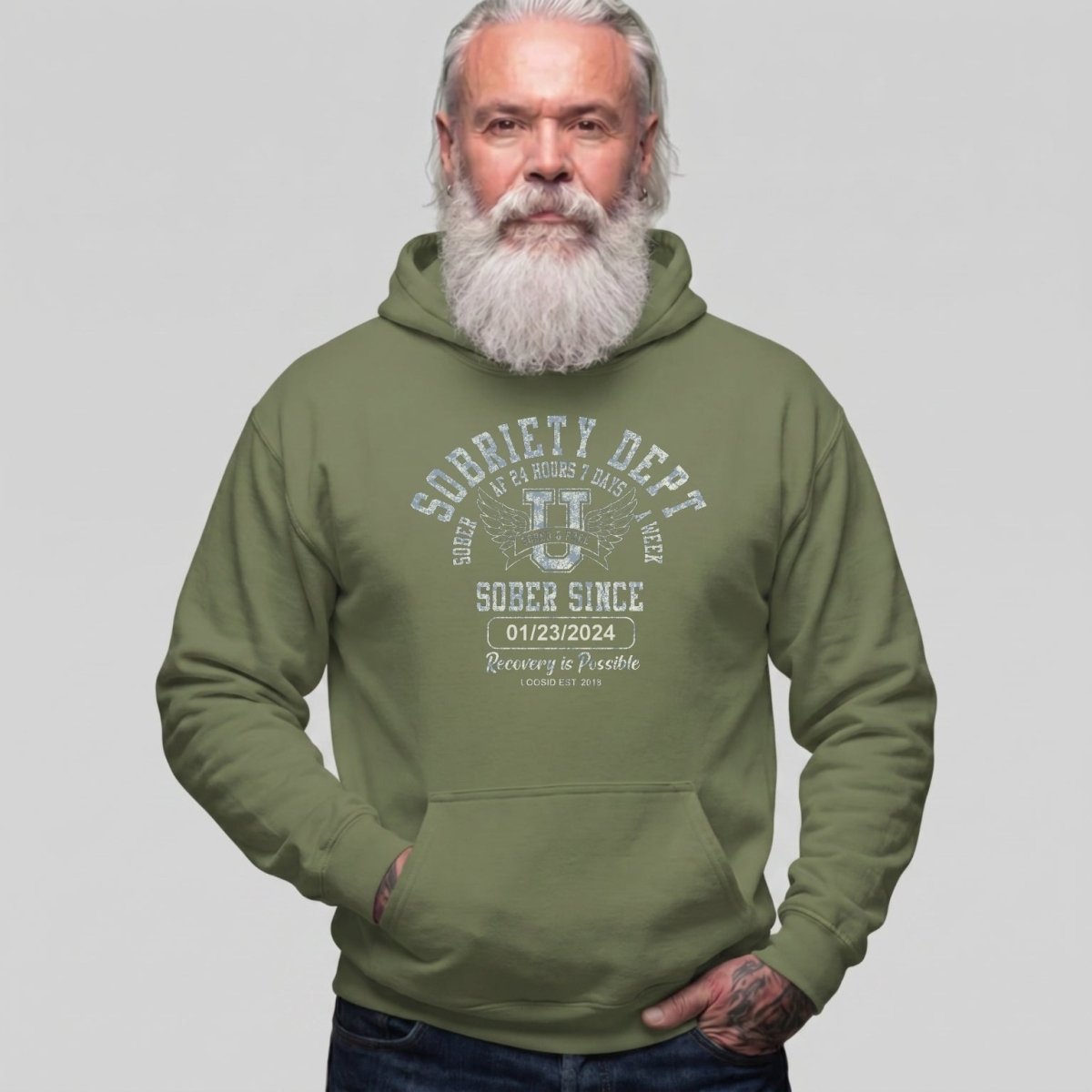 Recovery Hoodie | Men's Sobriety Dept 24/7 Hoodie