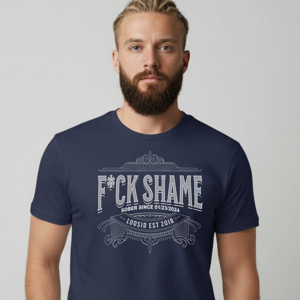 F*ck Shame Sober T Shirt side view (view 6)