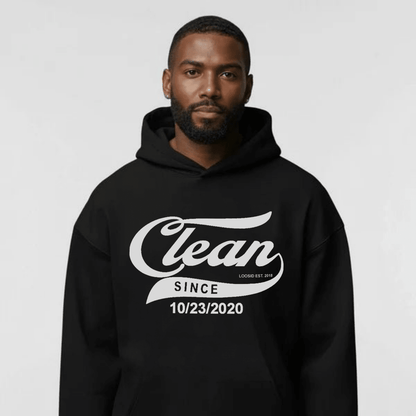 Clean Since Recovery Hoodie lifestyle view (view 5)