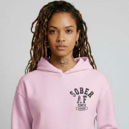 Sober AF Recovery Hoodie featuring the design (view 41)