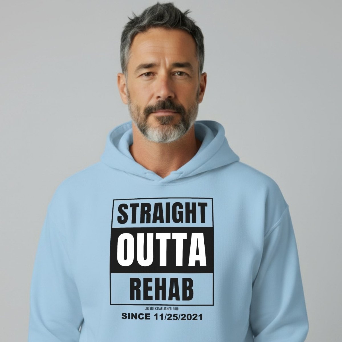 Straight Outta Rehab Recovery Hoodie back view (view 27)
