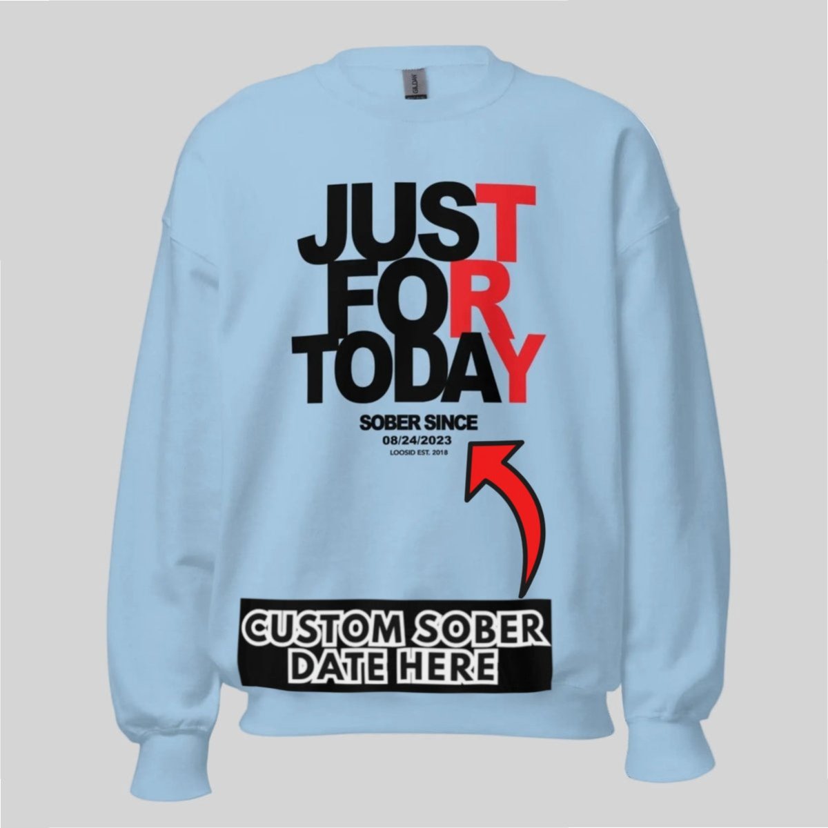 Sobriety Recovery Hoodie back view (view 27)