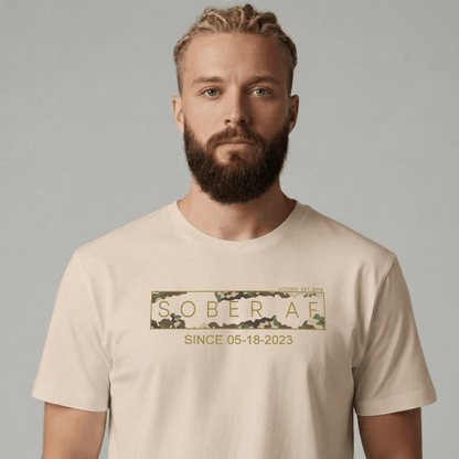 Sober T Shirt | Men's Sober AF Camo Tee