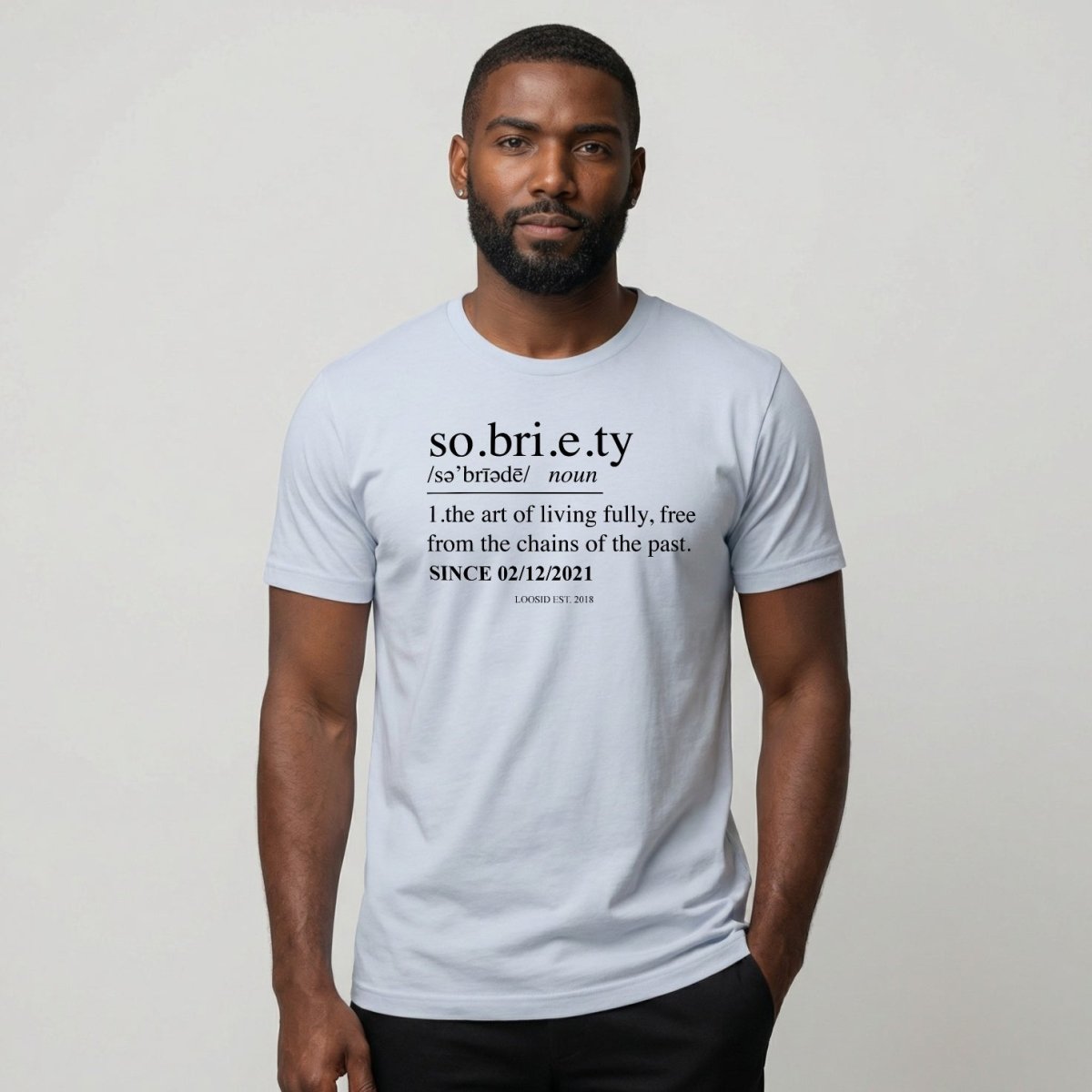 Sober T Shirt | Sobriety Definition Men's Graphic Tee for Recovery