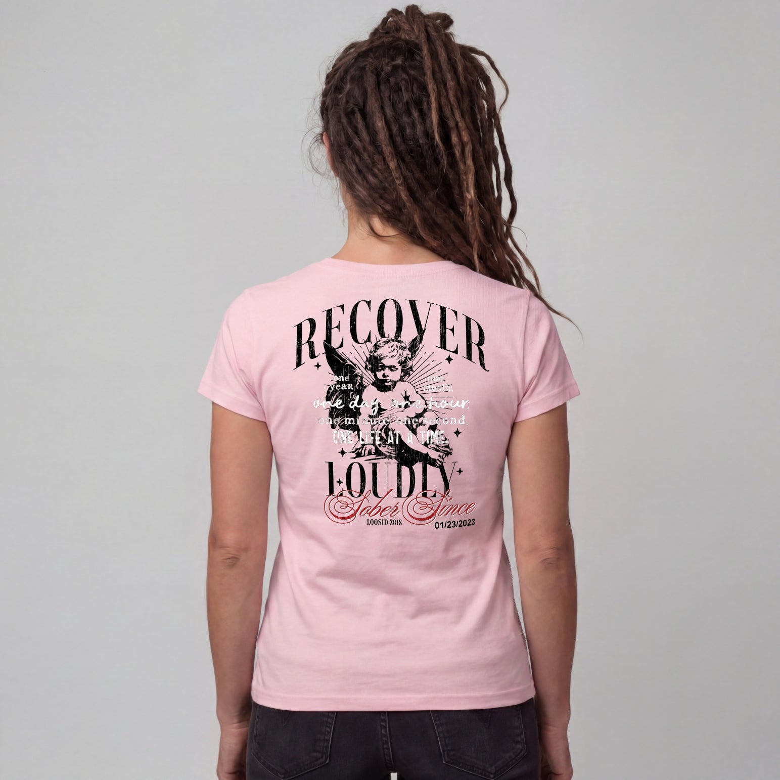 Recover Loudly Limited-Edition Women's T-Shirt with Recovery Date