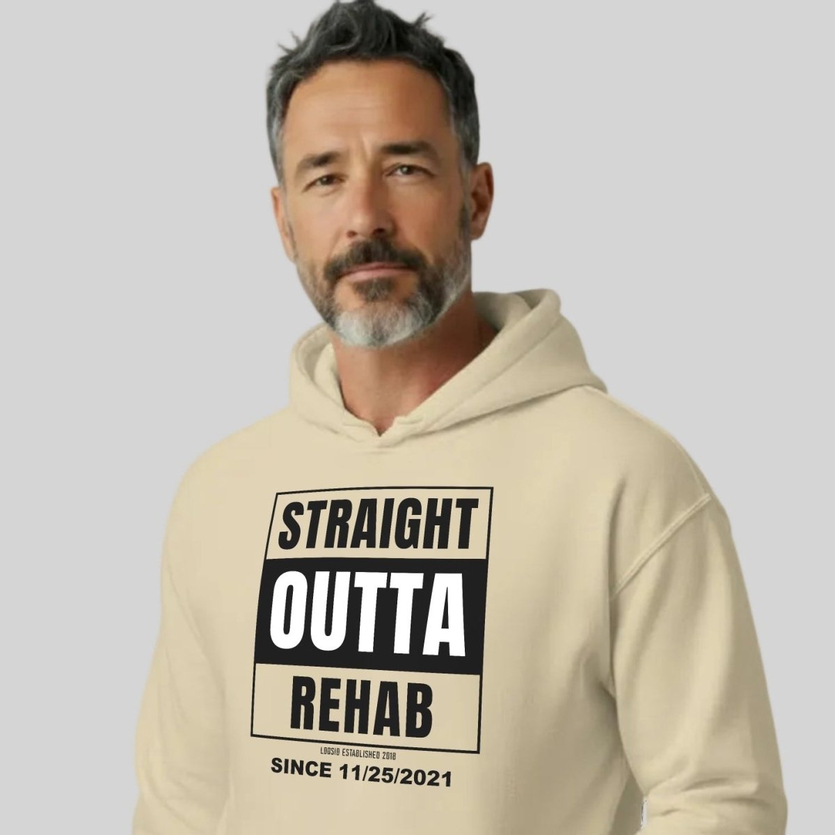 Straight Outta Rehab Recovery Hoodie featuring the design (view 31)