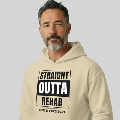 Straight Outta Rehab Recovery Hoodie featuring the design (view 31)