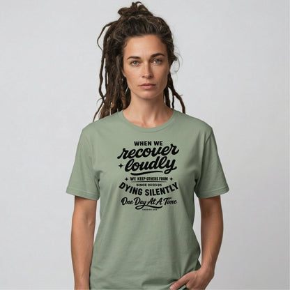 When we recover loudly women Sober T Shirt close-up view (view 22)