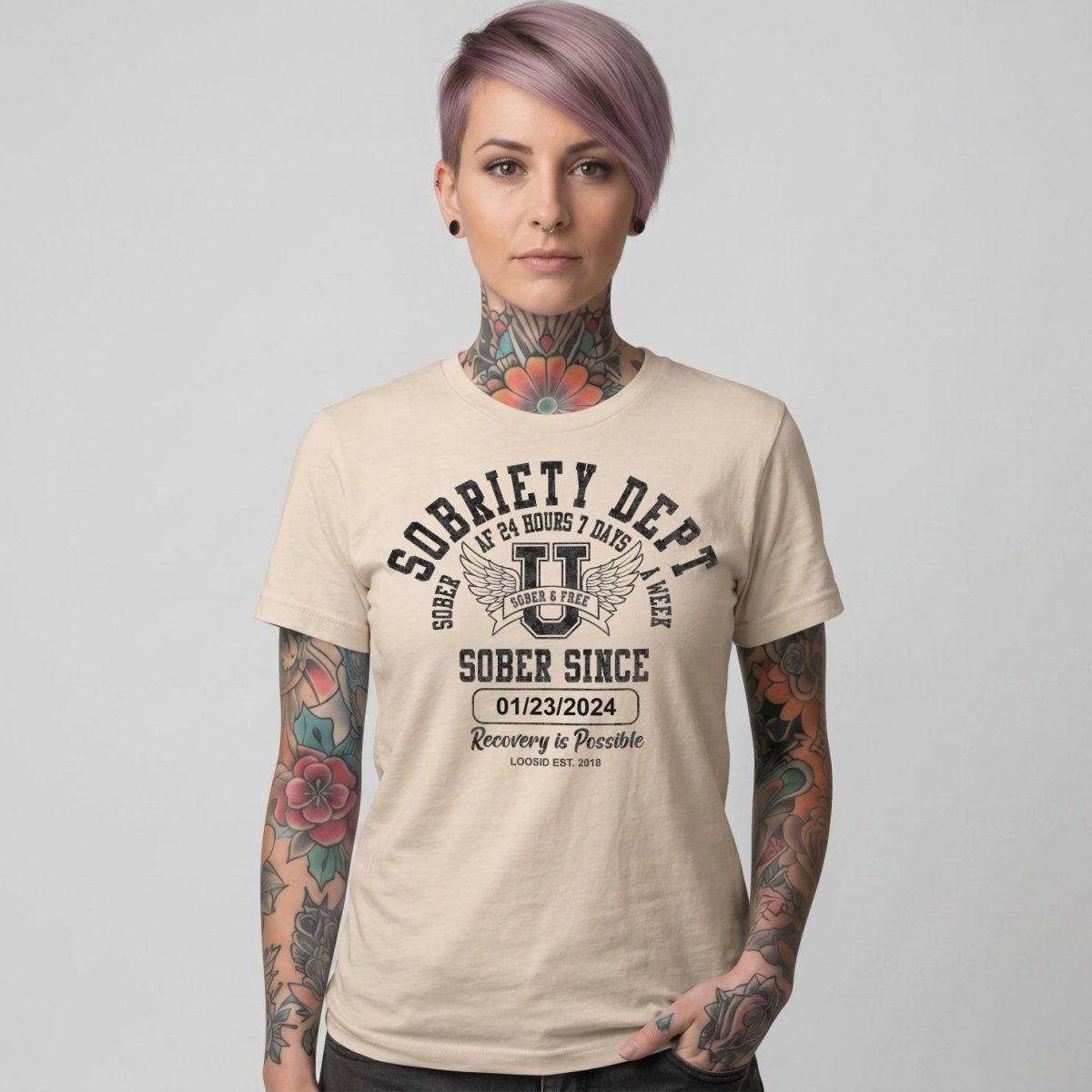Sobriety Dept Sober T Shirt side view (view 26)