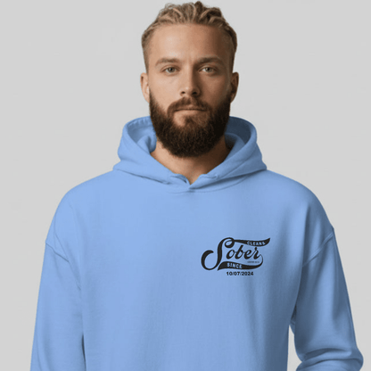 Sober Since Recovery Hoodie fit detail (view 29)