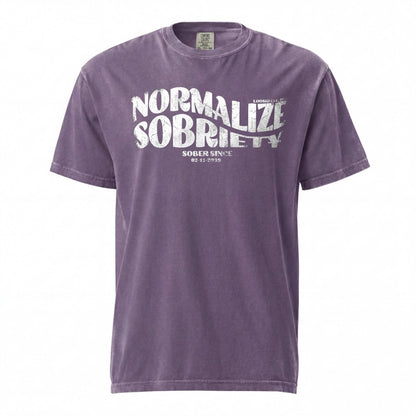 Normalize Sobriety Women garment dyed Sober T Shirt graphic detail (view 14)