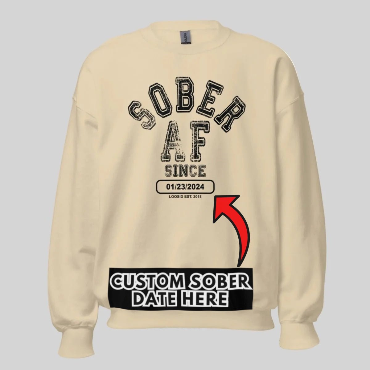 Sobriety Recovery Hoodie back view (view 27)