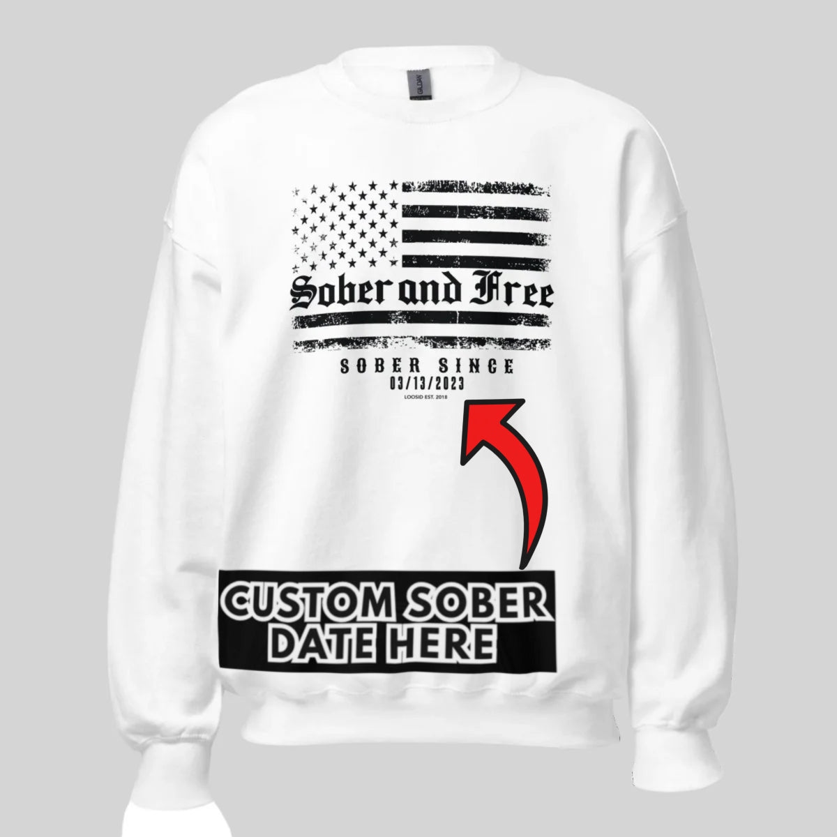 Sobriety Recovery Hoodie flat lay styled image (view 23)