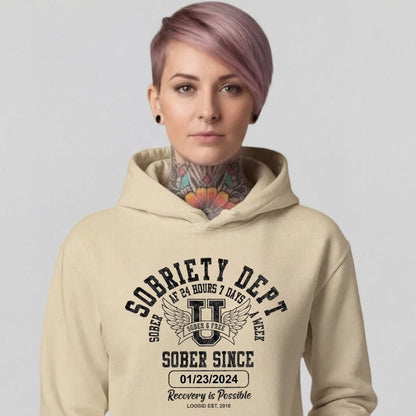 Sobriety Dept Recovery Hoodie packaging detail (view 28)