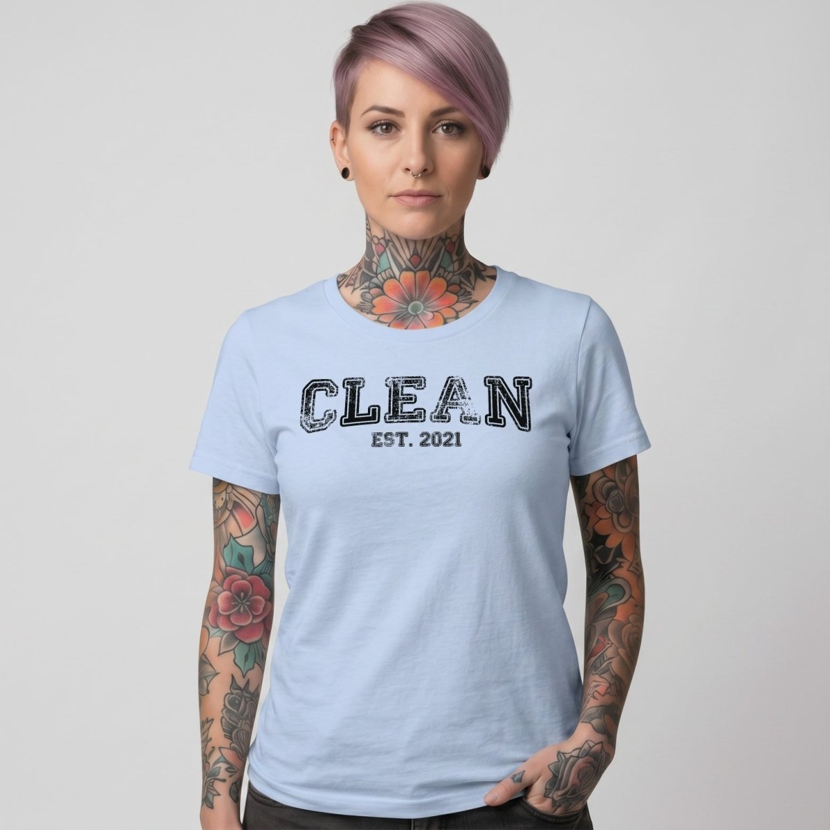 Clean EST. Sober T Shirt side view (view 16)