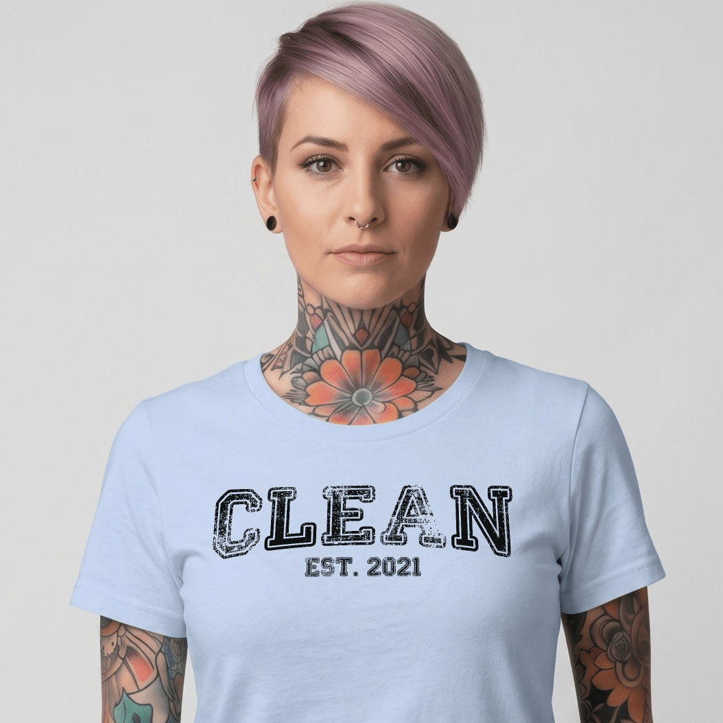 Clean EST. Sober T Shirt lifestyle view (view 15)