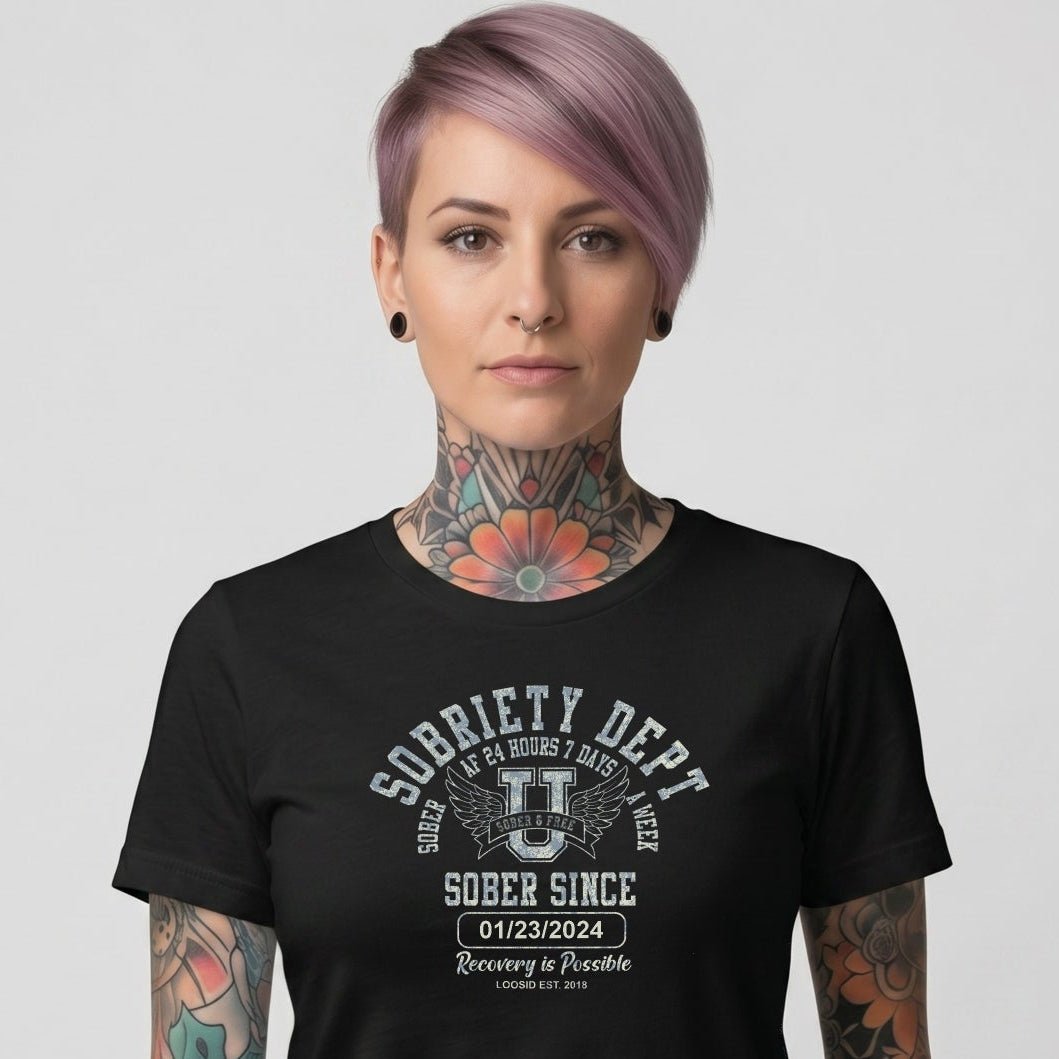 Sober T Shirt | Women's Sobriety Dept Tee