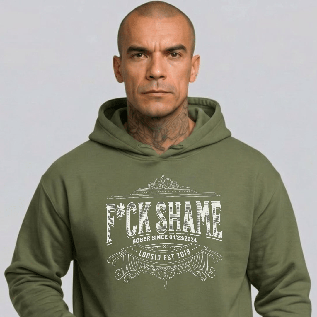 F*ck Shame Recovery Hoodie lifestyle view (view 15)