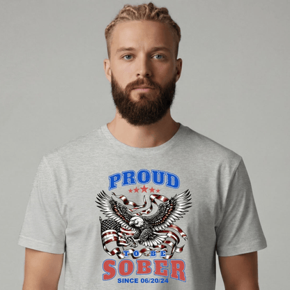 Sober T Shirt | Men's Proud To Be Sober Tee