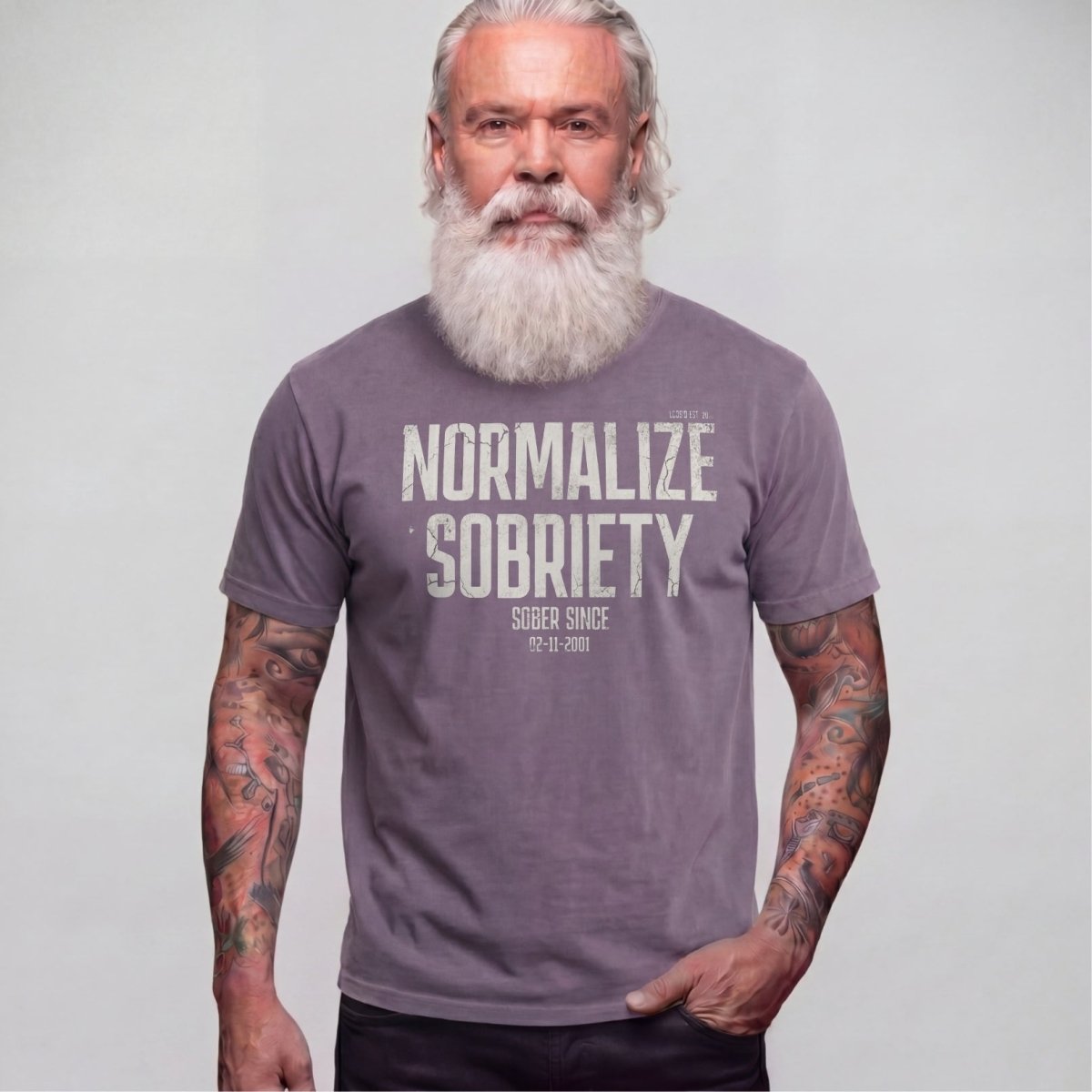 Washed Normalize Sobriety Unisex garment dyed Sober T Shirt side view (view 16)