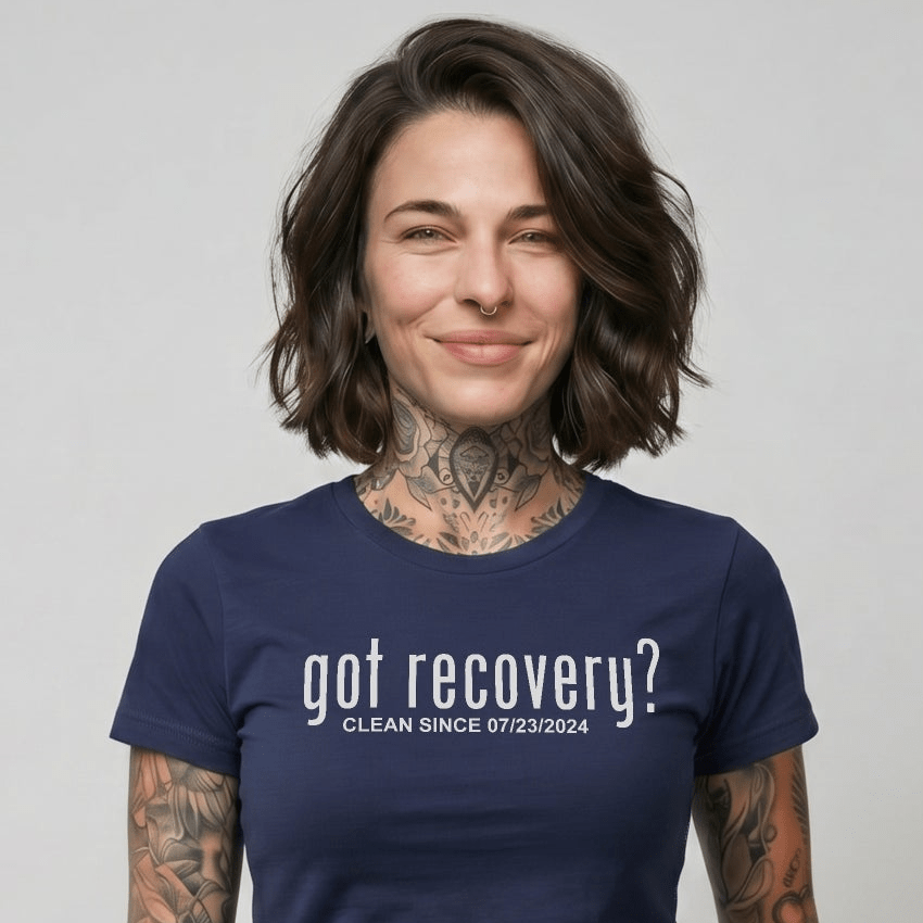 Got Recovery Sober T Shirt close-up view (view 2)
